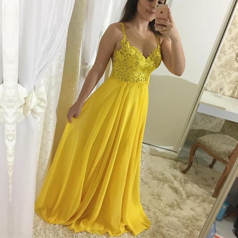 cheap yellow prom dresses