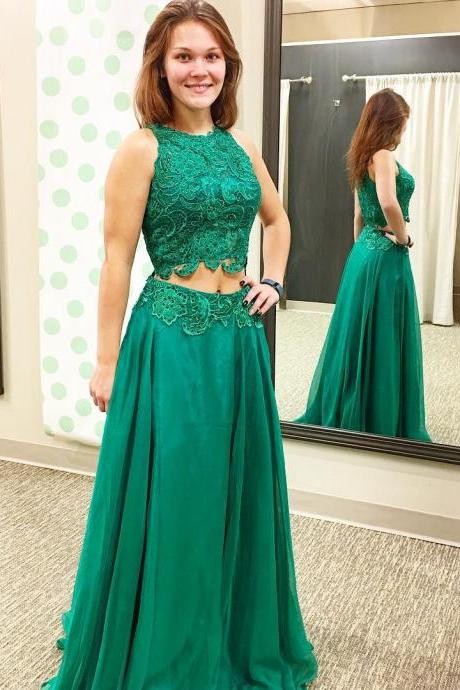 green 2 piece dress