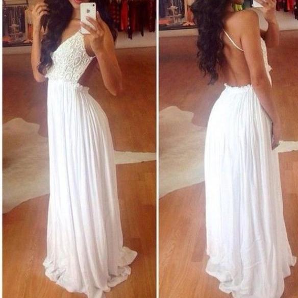 Sexy Spaghetti Straps Prom Dresses Long Evening Party Dress main image 1